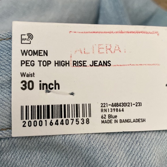 Distressed Peg Top High-Rise Jeans - Picture 5 of 5